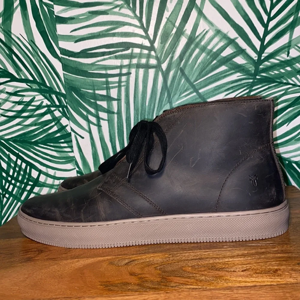 Frye Astor Black Leather Chukka Boots Men’s 11 40547 - Picture 3 of 10